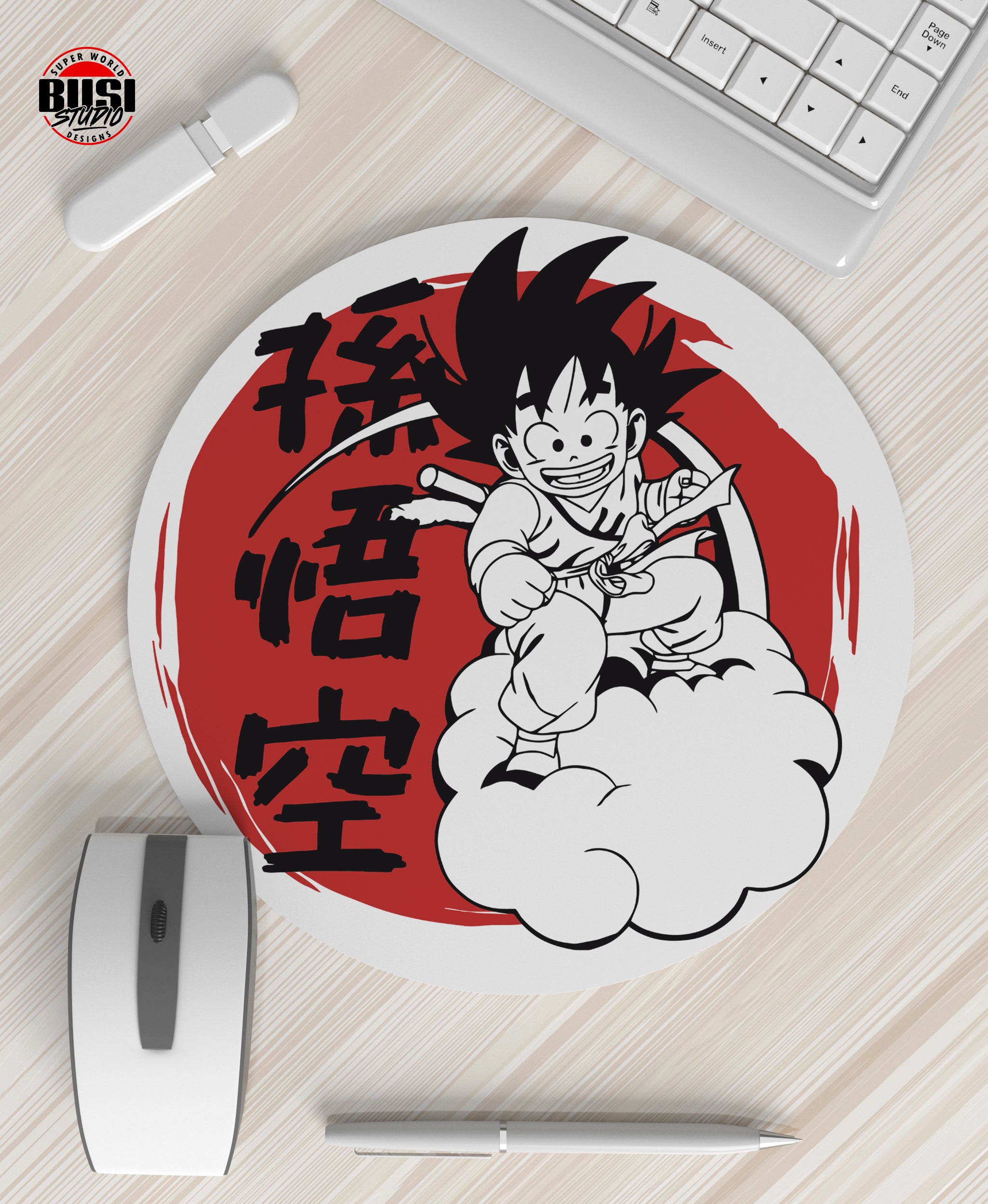 Mouse Pad Redondo | inspirado en Goku niño