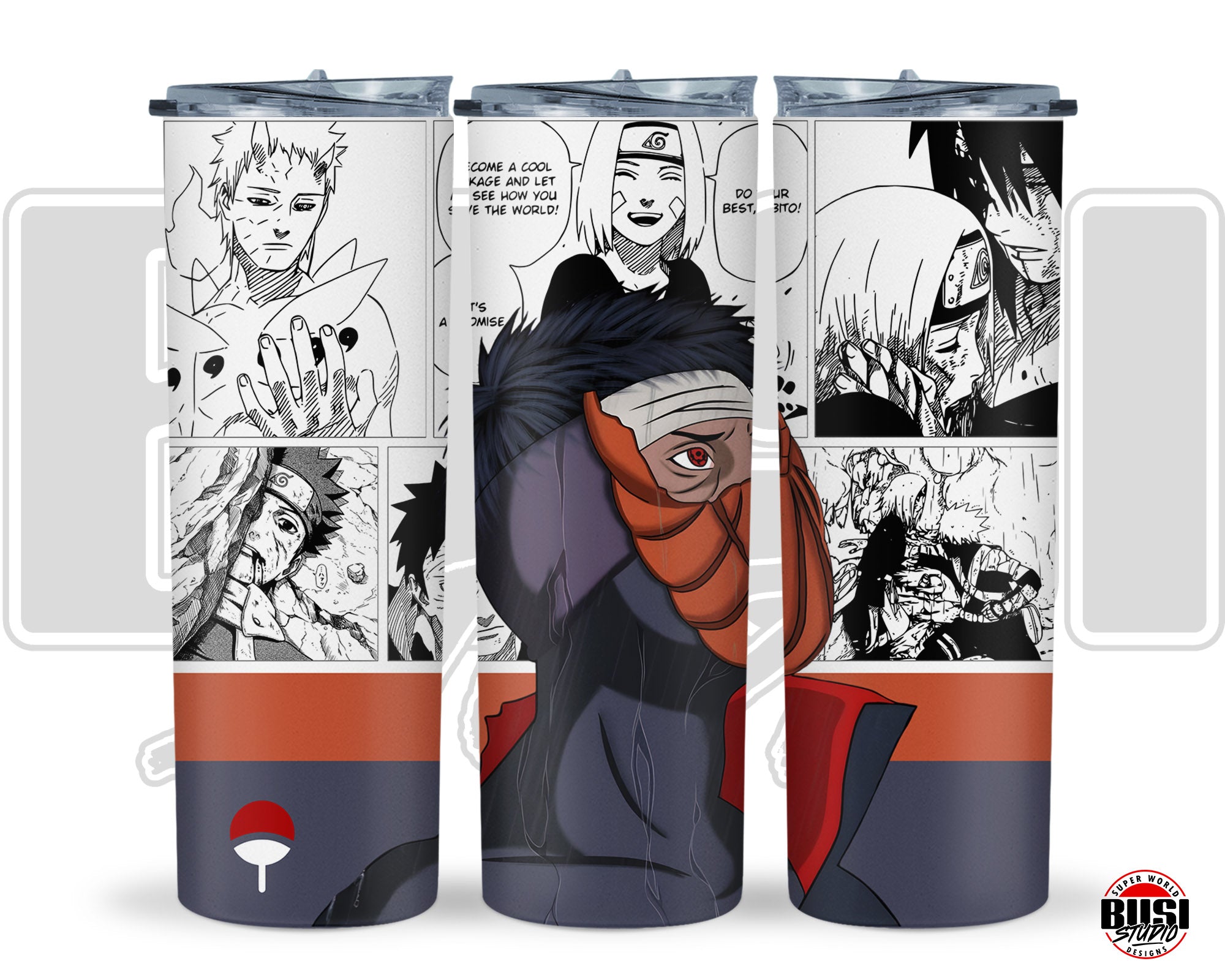 Vaso Tumbler Térmico 15oz y 20oz | Anime Colección Ninja (Obito)