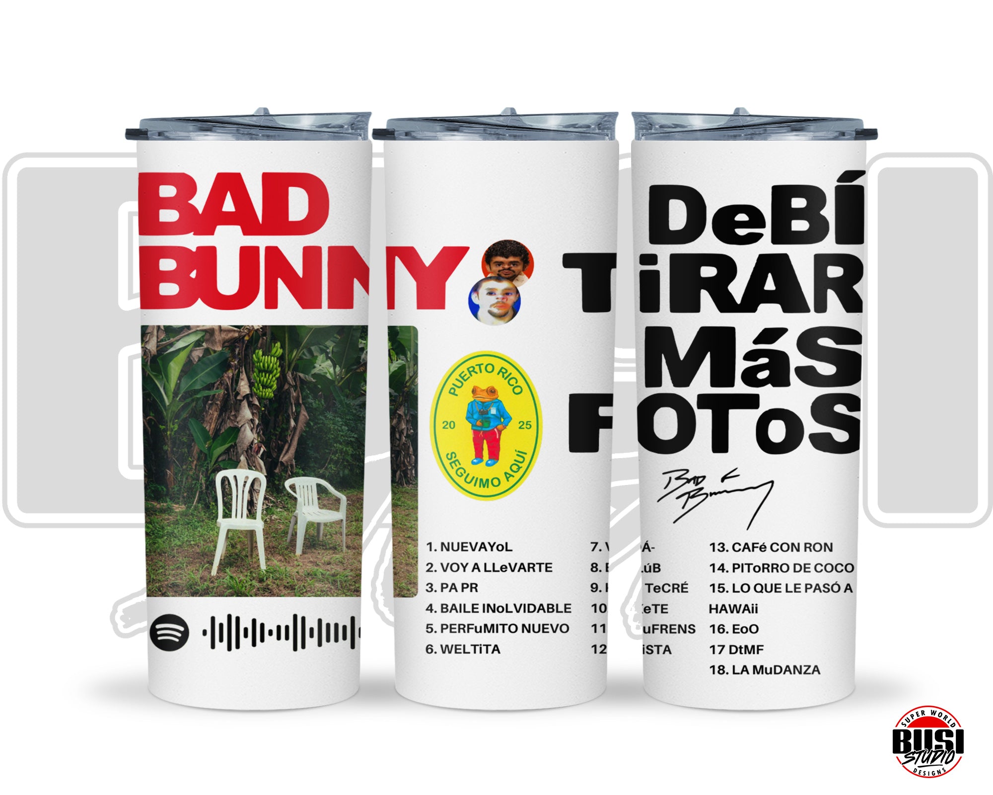 Vaso Tumbler Térmico 15oz y 20oz | Bad Bunny DTMF