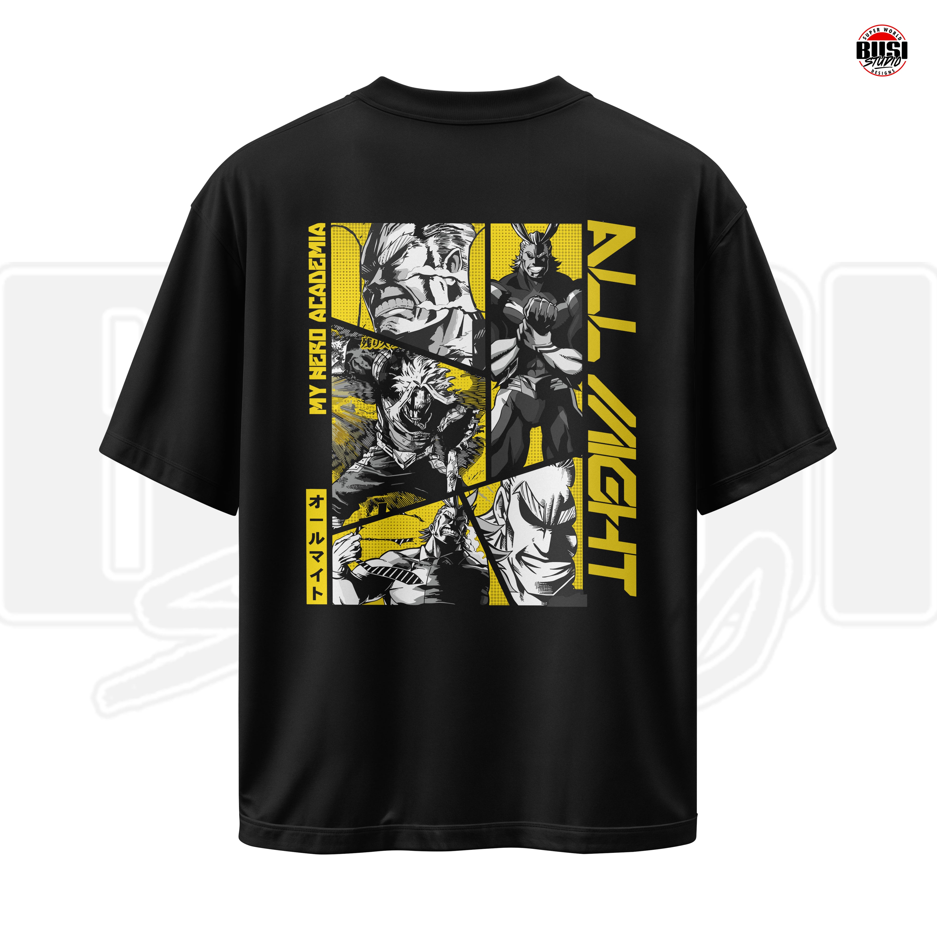 Oversize Premium de Algodón Grueso | Personaje de Anime All Might