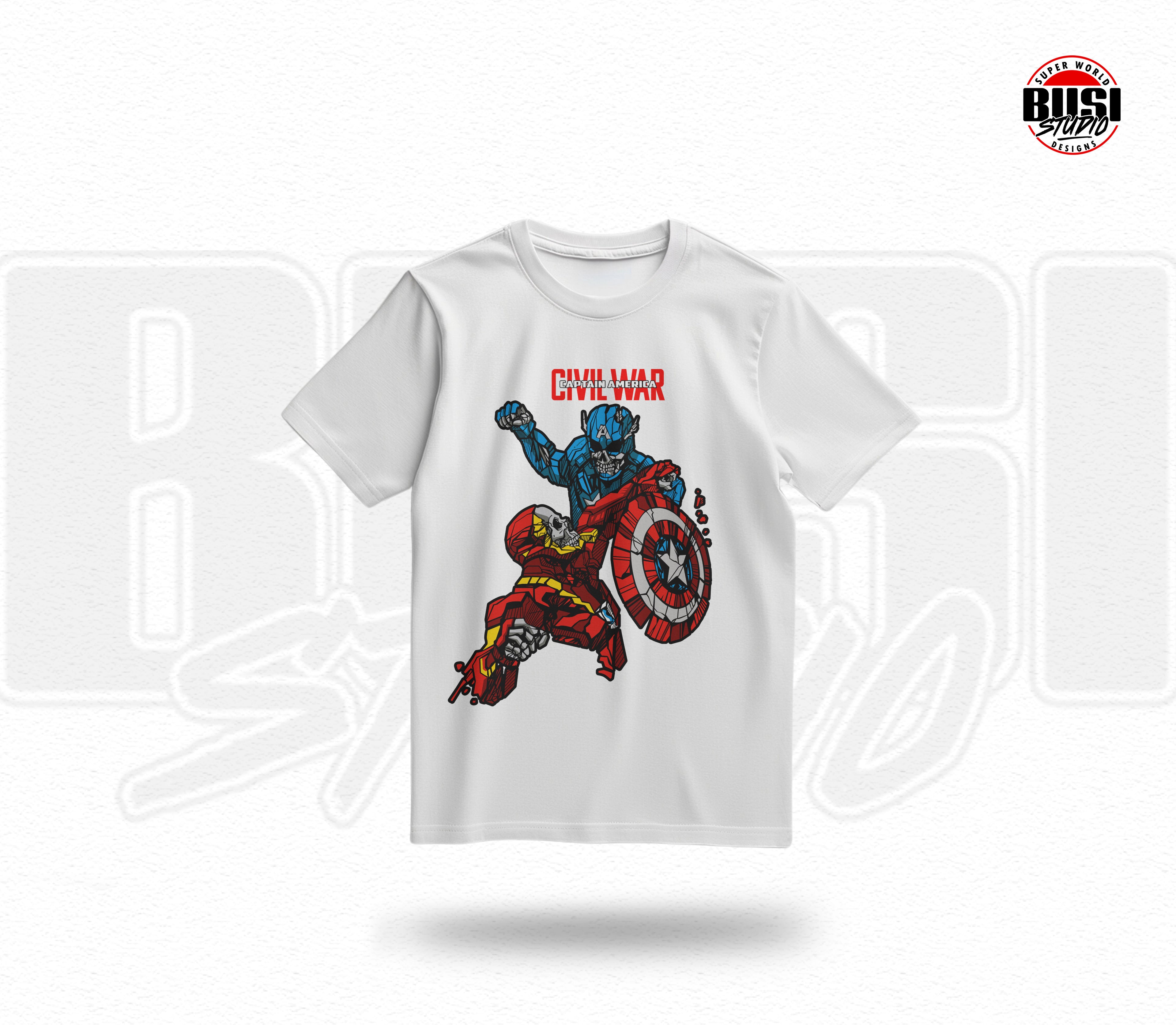 Camiseta Confección Normal | Colección Héroes Iron vs Cap
