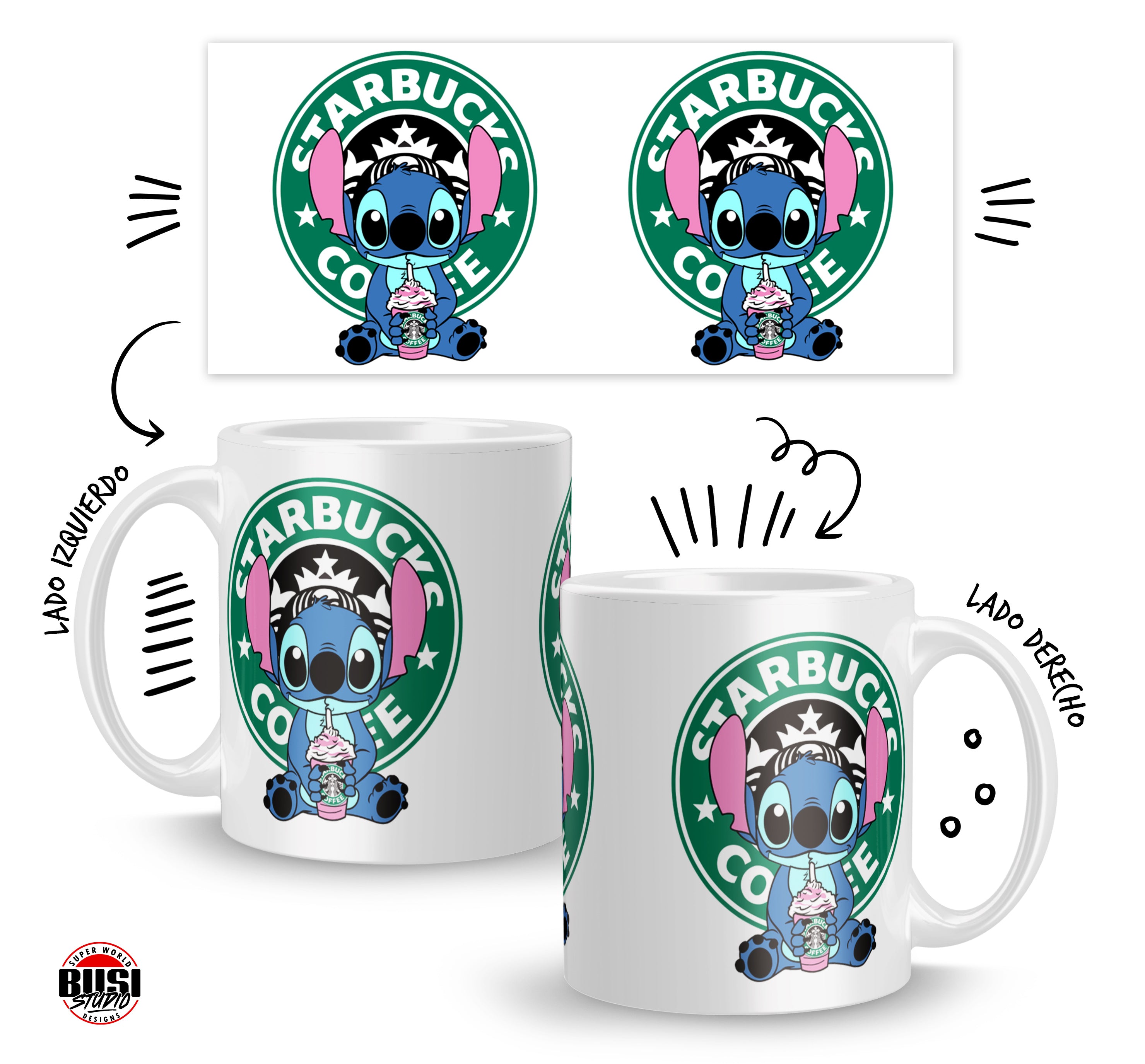 Taza de 11oz | Colección Cartoons (Stitch)