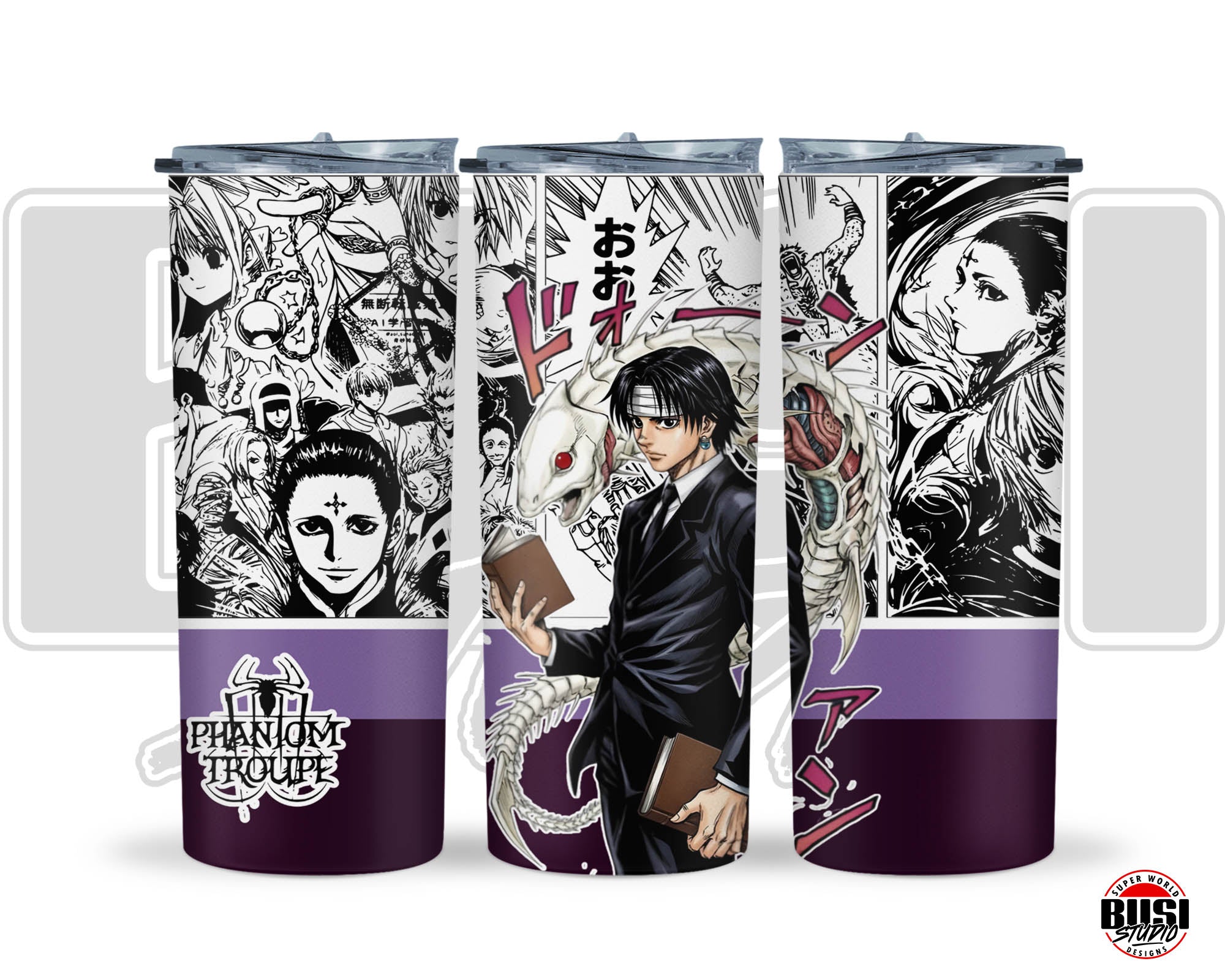 Vaso Tumbler Térmico 15oz y 20oz | Anime Colección Villanos (Chrollo Lucifer)