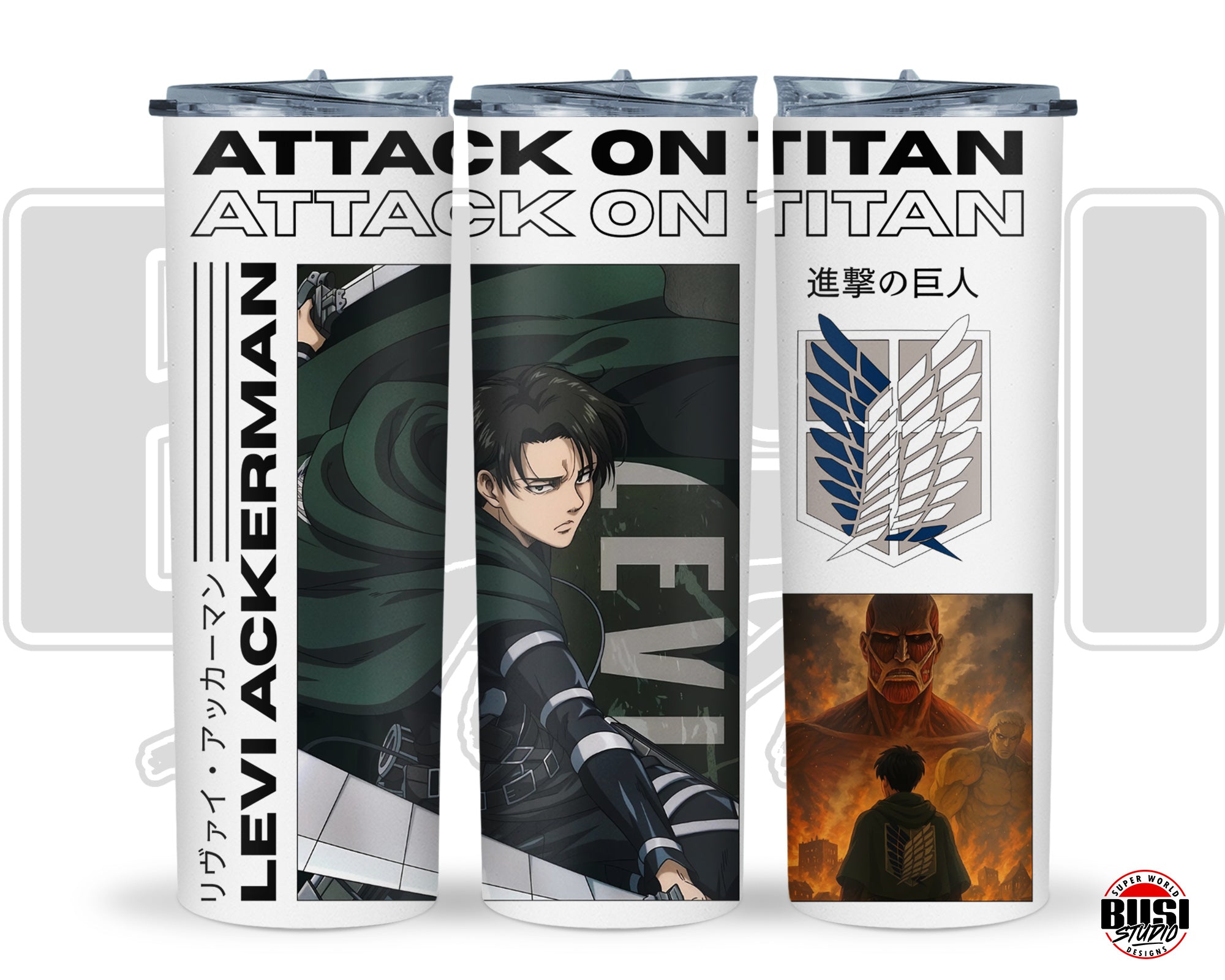 Vaso Tumbler Térmico 15oz y 20oz | Anime Colección Titanes