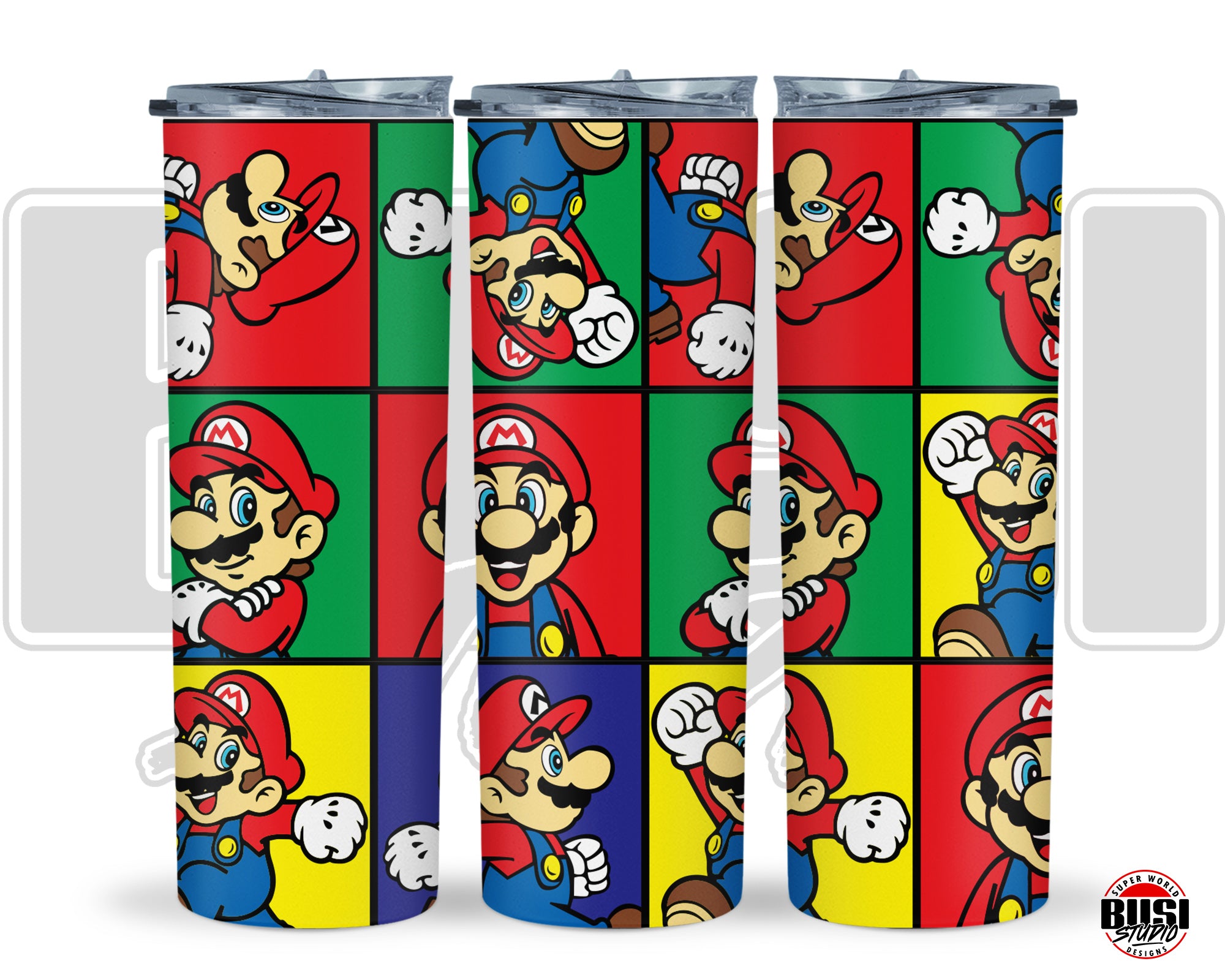 Vaso Tumbler Térmico 15oz y 20oz | Inspirado en Personaje de Videojuego Mario