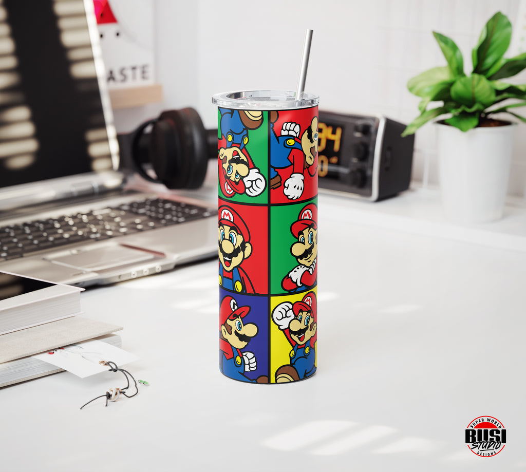 Vaso Tumbler Térmico 15oz y 20oz | Inspirado en Personaje de Videojuego Mario