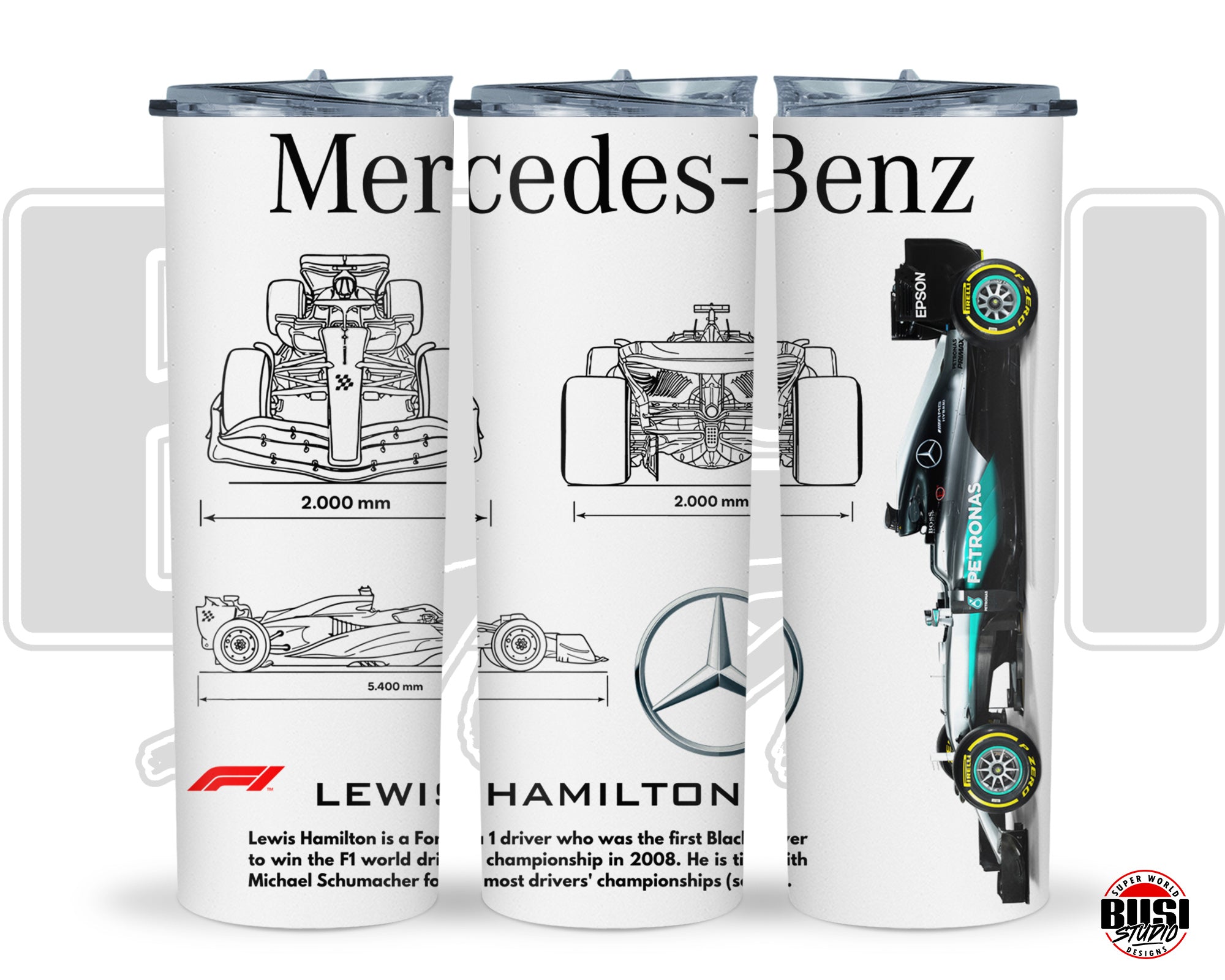 Vaso Tumbler Térmico 15oz y 20oz | Inspirado en Lewis Hamilton