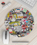 Mouse Pad Redondo | Collage Cartoons